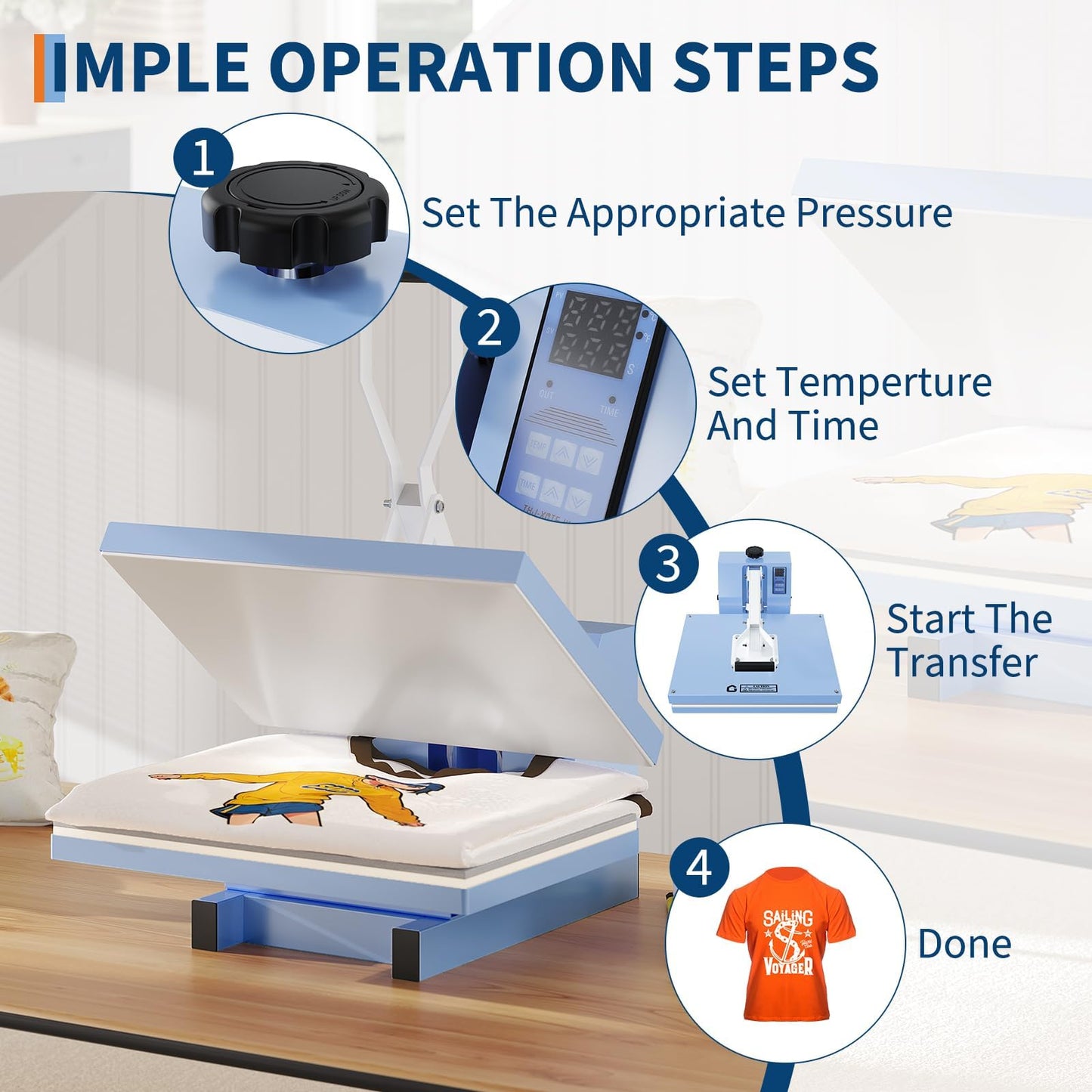 Digital Heat Press Machine 16x24, Fast Heating Heat Press Automatic Industrial Sublimation Printer for Clothes, T-Shirts, Canvas Bags, Commercial/Home Use