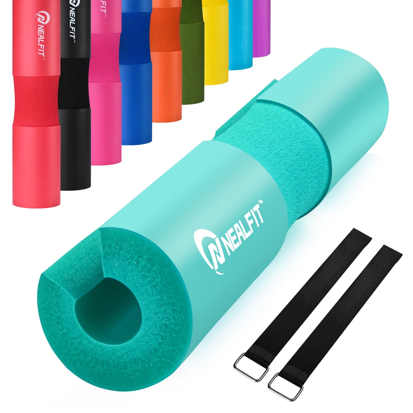 NEALFIT Barbell Pad Squat Pad for Squats—Squat Bar Pad—Great for Weightlifting,Lunges and Hip Thrusts—Foam Sponge Pad—Fit Standard and Olympic Bars Perfectly (Mint Green)