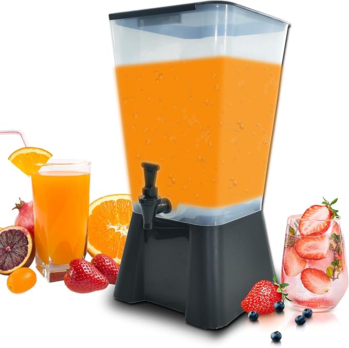 CLIVIA 5 Gallon Drink Beverage Dispenser, Commercial Juice Dispenser For Parties 19L Water Dispenser With Spigot Black Bas...