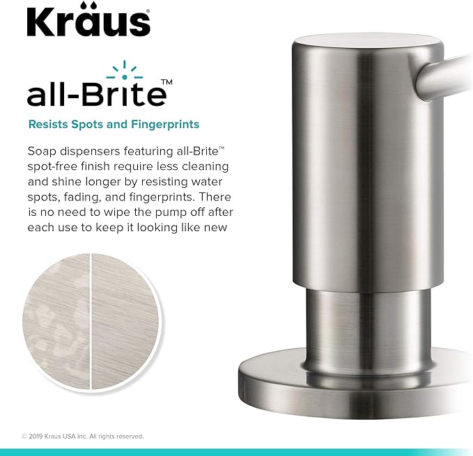 KRAUS Kitchen Soap and Lotion Dispenser in Spot Free Stainless Steel, KSD-43SFS