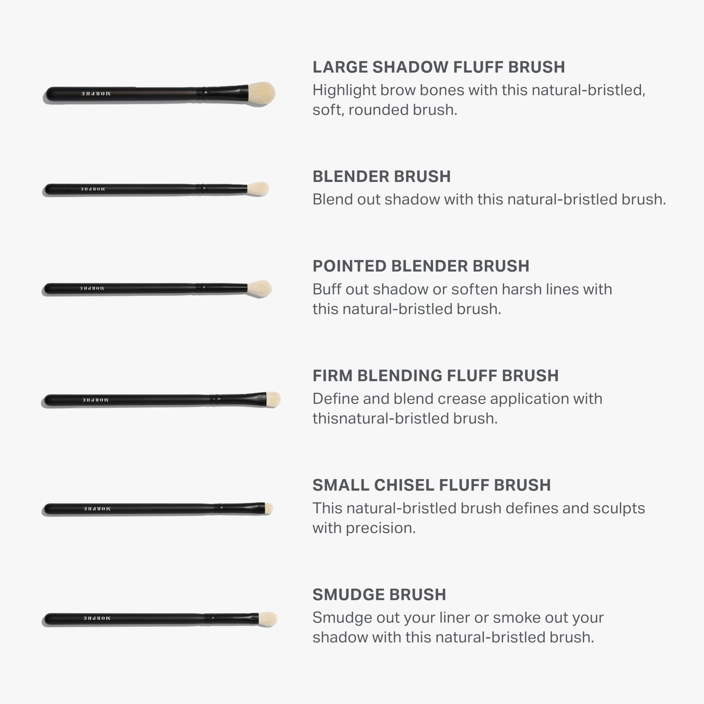Morphe Eye Obsessed Makeup Brushes - 12 Piece Eyeshadow Brush Set - Lining, Blending & Angled Eyeshadow Brushes - Made with Natu