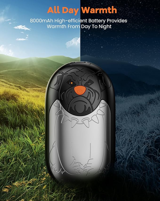 AJVV Hand Warmers Rechargeable 2 Pack丨Electric Hand Warmer, Up to 24hrs & 3s Fast Heating, Magnetic Portable Handwarmers, for Men, Kids, Raynauds, Hunting, Ski