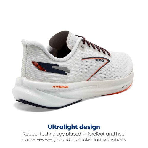 Brooks Men’s Hyperion Neutral Running Shoe - Oyster Mushroom/Black Iris - 13 Medium