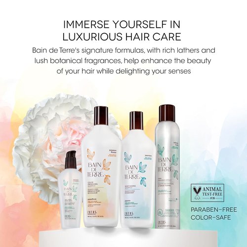 Bain de Terre Long & Healthy Shampoo and Conditioner Set | Sweet Almond Oil | Fortifies & Strengthens Long, Growing Hair | Paraben Free | Color-Safe | 33.8 Fl Oz
