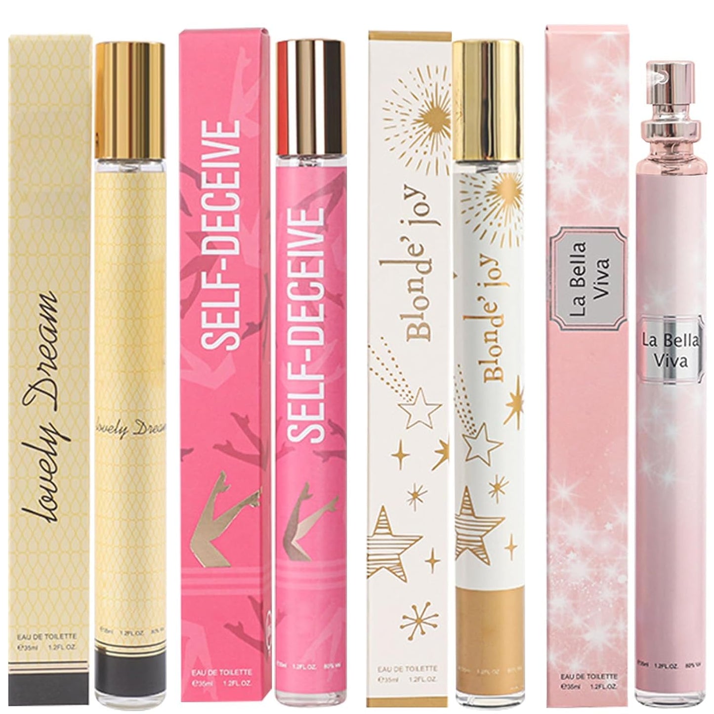 4 Pack Perfumes for Women (4x35ml),Stocking Stuffers,Christmas Gifts for Women,Teengirls,Travel Size Perfume Gifts,Natural Fruity Floral Fragrances Eau de Toilette Long Lasting Cologne Perfumes Spray