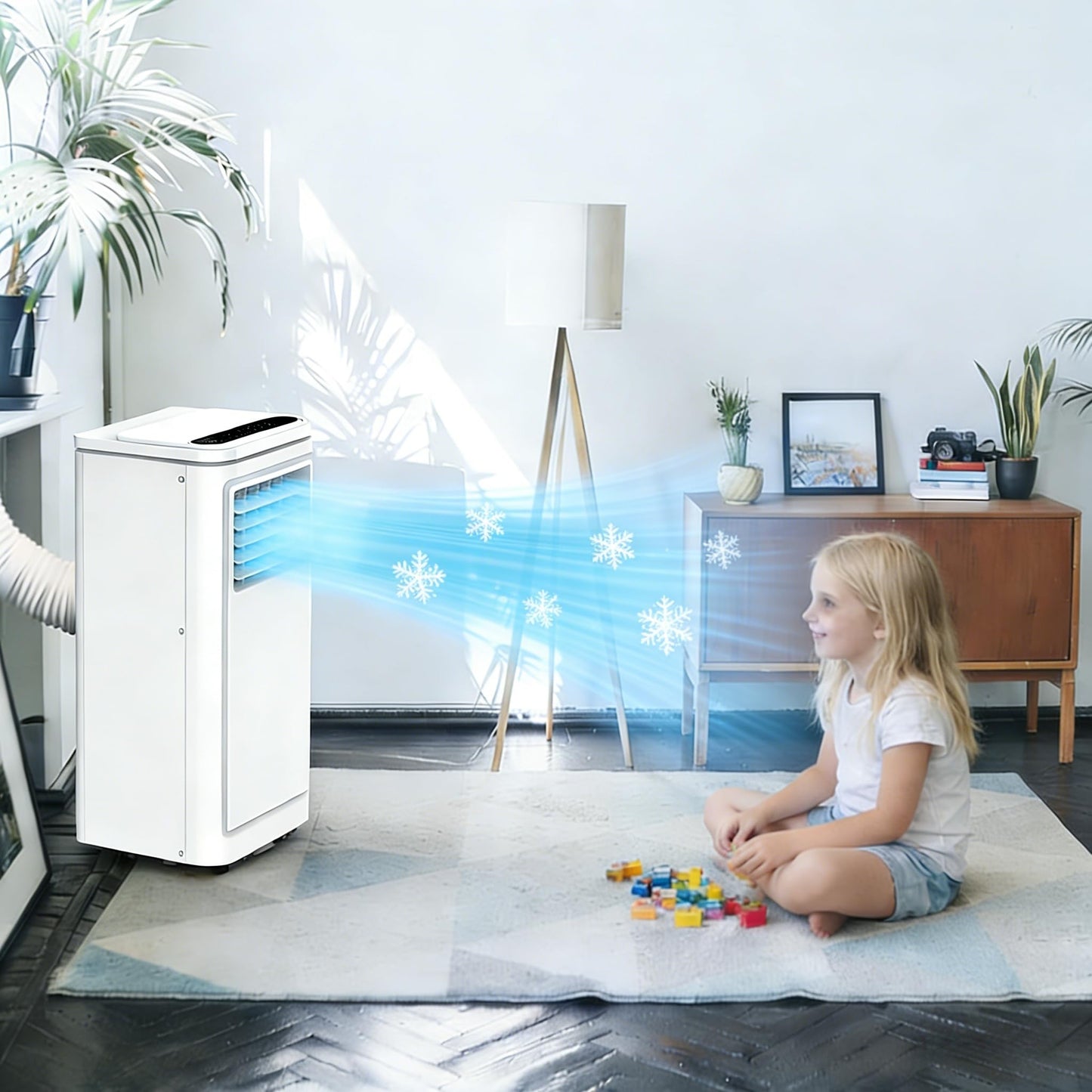 Electactic 10000 BTUs Portable Air Conditioners for Room up to 450 Sq. Ft, Air Conditioners Portable with Cool/Fan/Dry/Sleep Mode, 24H Timer, Remote Control, Window Kit