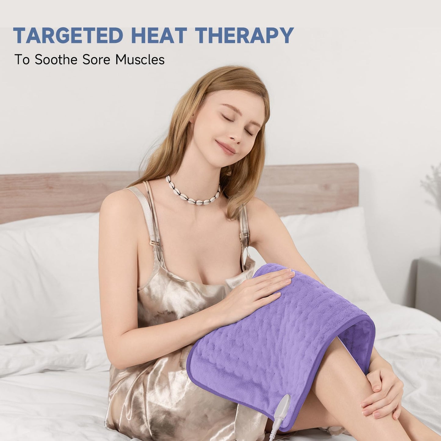 Heating Pad for Women Cramps and Back Pain Relief, Electric Heat Pad with 6 Heat Settings, Moist/Dry Heat, Auto Shut-Off, Soft & Washable, Ideal Gift for Mom, Wife, Daughter