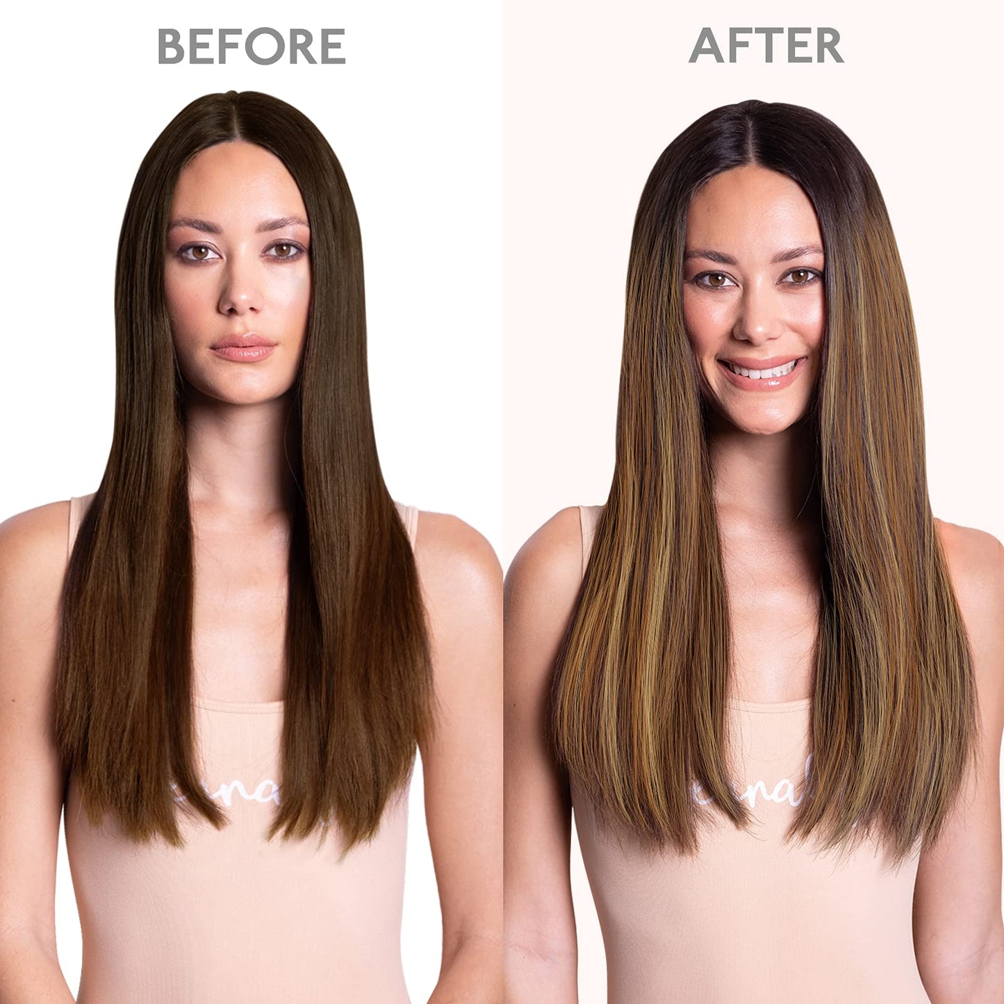 WENNALIFE Clip in Hair Extensions, 150g 16 Inch 9pcs Highlight Dark Brown to Chestnut Brown and Dirty Blonde Human Hair Extensio