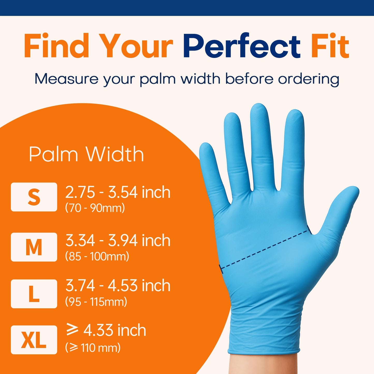 Supmedic Nitrile Exam Glove, 3.5 mil Disposable Medical Gloves Powder-Free Latex-Free Food Safe Cleaning Cooking,1000 pcs Blue (Small)