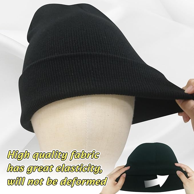 NPQQUAN Unisex Beanie Hats for Men Women Winter Knit Beanies