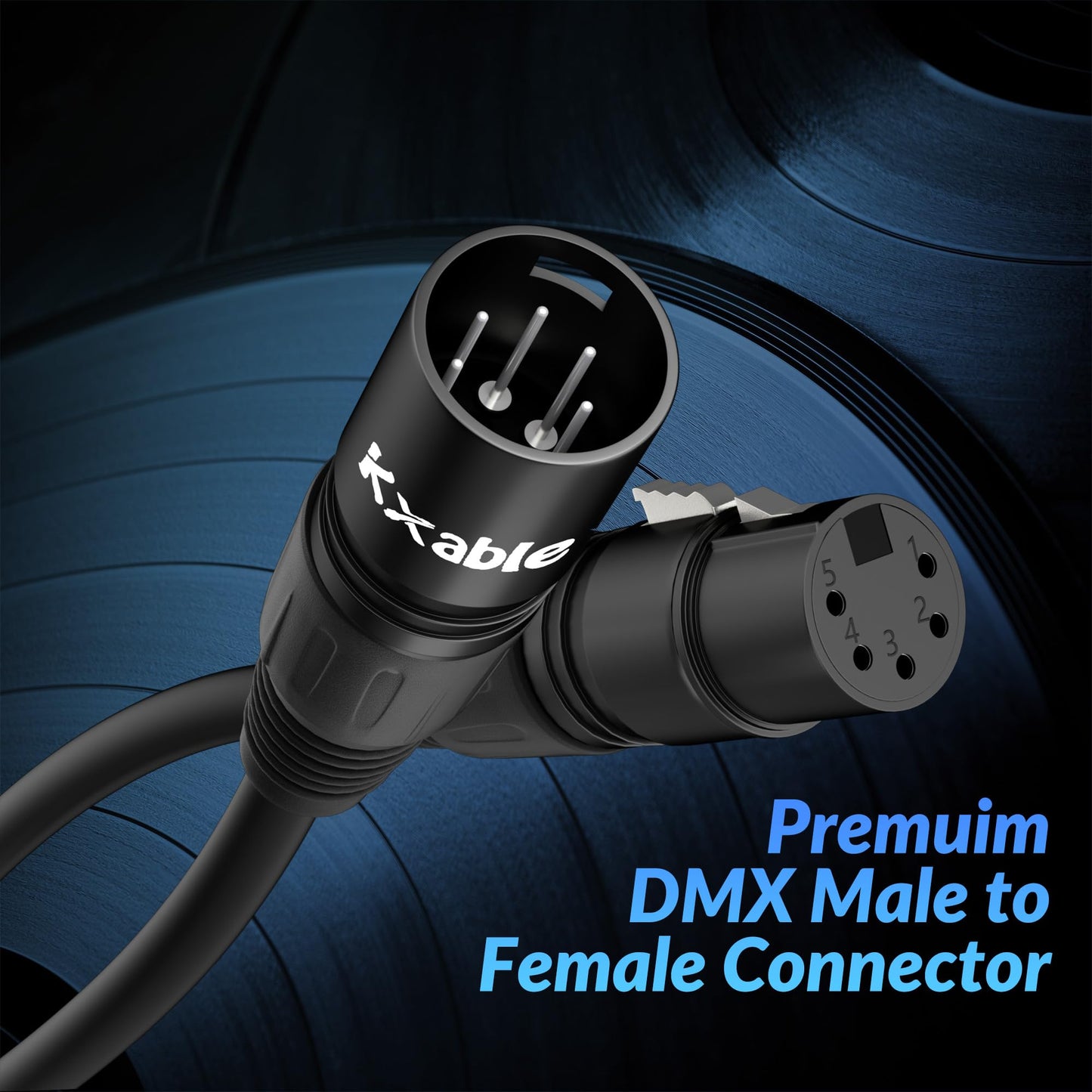 5 Pin Dmx Xlr Cable 35Ft, Dmx512 Male To Female Stage Light Cable, Premium Signal Transmission For Stage Lighting & Controller,