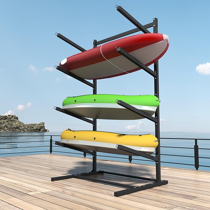 BBTEQEKN Kayak Storage Rack, Heavy Duty Kayak Racks for Garage and Outdoor Storage, for Kayak, Canoe, Surfboard, Paddleboard