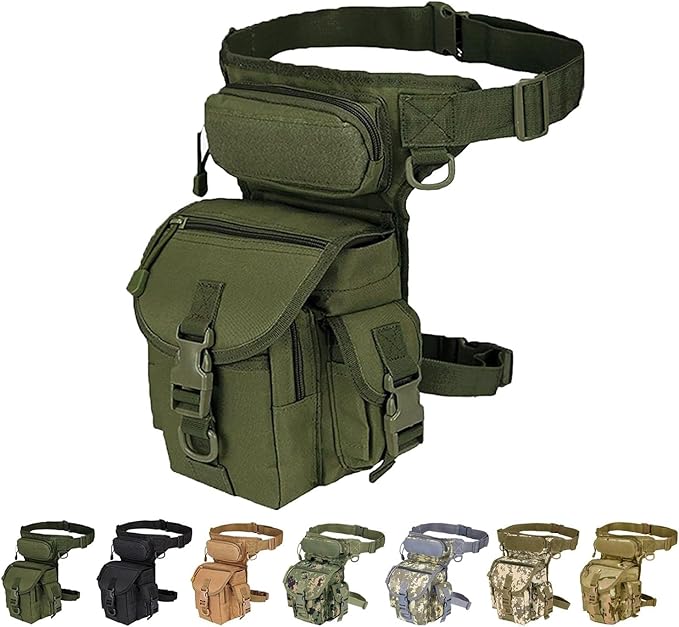 Multi-Purpose Tactical Drop Leg Bag Tool Fanny Thigh Pack Leg Rig Military Motorcycle Camera Versipack Utility Pouch, Blac...