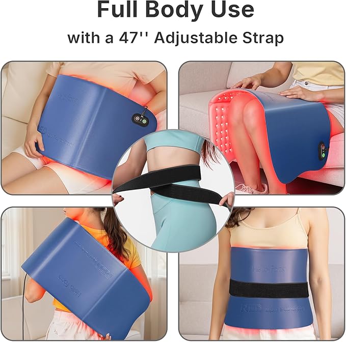 Red Light Therapy Pad for Body – 30"x12" Large 660nm & 850nm Infrared Light, 4 Modes & Timer – Relax & Relieve for Back, Waist, Shoulder, Knee, Home & Office