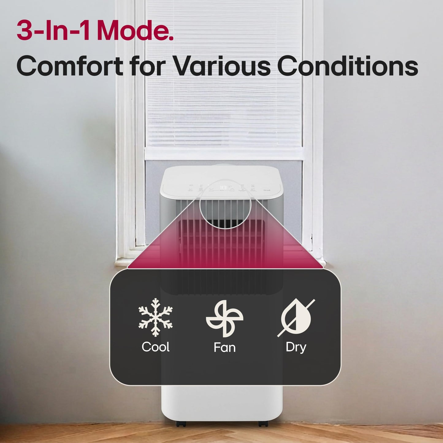 LG 6,000 BTU SACC (10,000 BTU ASHRAE) Smart Portable Air Conditioner, 115V, Cools 250 Sq.Ft. (10' x 25' Room), Quiet Operation, LCD Remote Control, Voice Control, Works w/Amazon Alexa, and Hey Google
