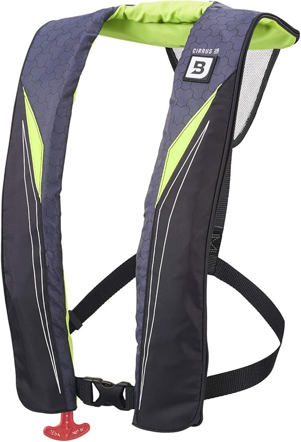 BLUESTORM Cirrus26 Inflatable PFD Life Jackets for Adults | US Coast Guard Approved Automatic Life Vest w/Manual Override ...