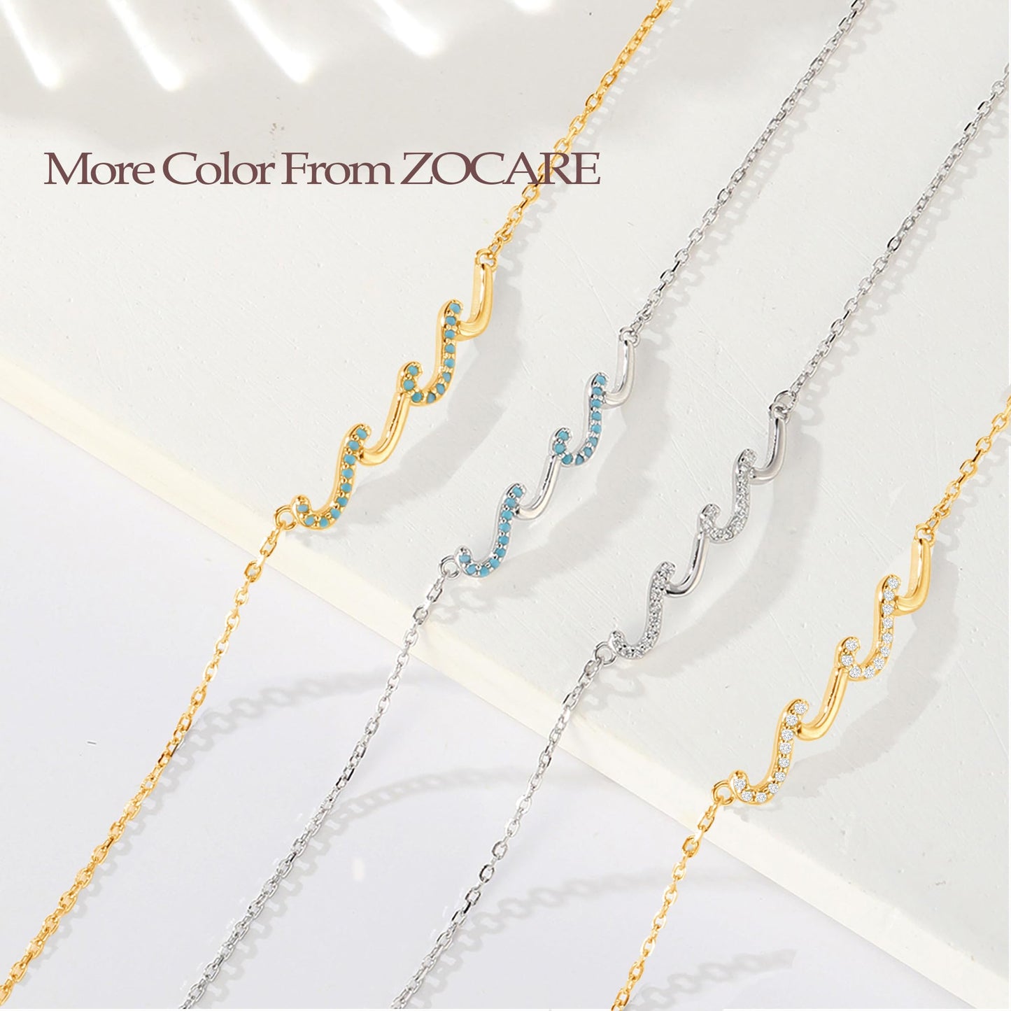 zocare Happy Birthday Gifts for Women,Unique Wave Bracelet, S925 Sterling Silver Bracelet,Meaningful Birthday Gift Idea for Friend Sister Mom Mother Cowoker Gifts for Women