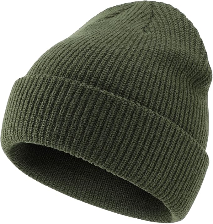 Connectyle Classic Double Layer Knit Beanie Hat Warm Thick Acrylic Winter Hats Daily Cuffed Beanies Watch Hat for Men Women