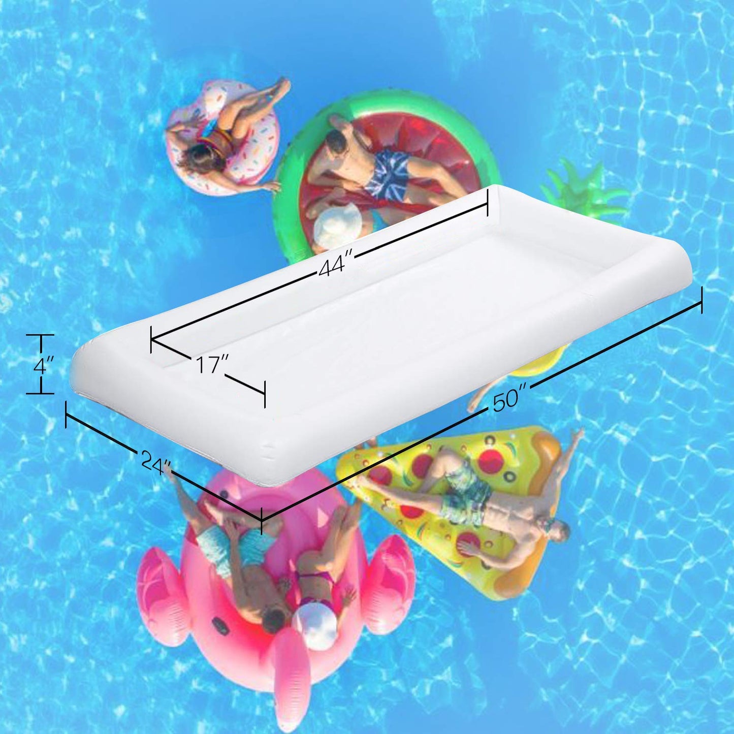 Novelty Place Inflatable Ice Serving Buffet Bar with Drain Plug - Salad Food Drinks Tray for Party Picnic Camping (Pack of 3)