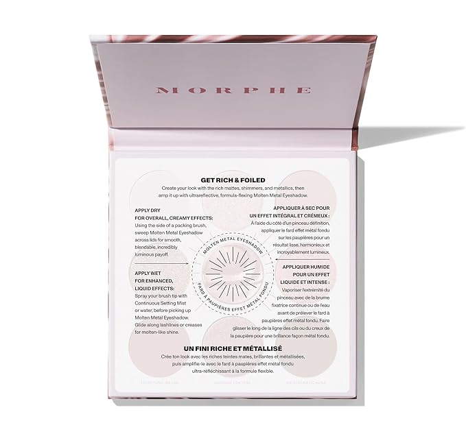 Morphe Rich & Foiled Artistry Palette - 9-Pan Metallic Eye Makeup Palette with Luxe Mattes, Shimmers, and Foil-Finishes - Mauve & Pink Colors with Luminous Shine - Rose to Fame (0.35 oz)