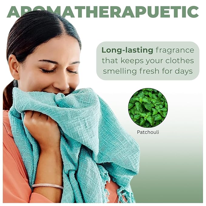 Patchouli In-Wash Laundry Scent Booster 16 oz by Roses Natural – Long-Lasting Musky Fragrance Beads, Plant-Based & Non-Toxic Laundry Freshener, Fabric-Safe
