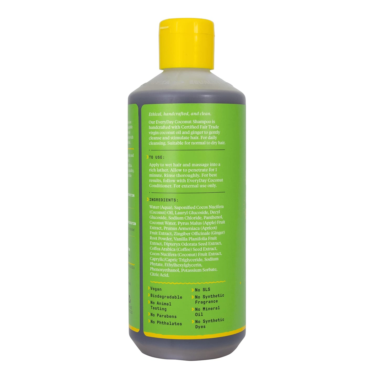 Alaffia Hair Care, Everyday Coconut Shampoo, Gentle & Hydrating Daily Cleansing, Wavy & Curly Hair Products, Vitamin E, Virgin C