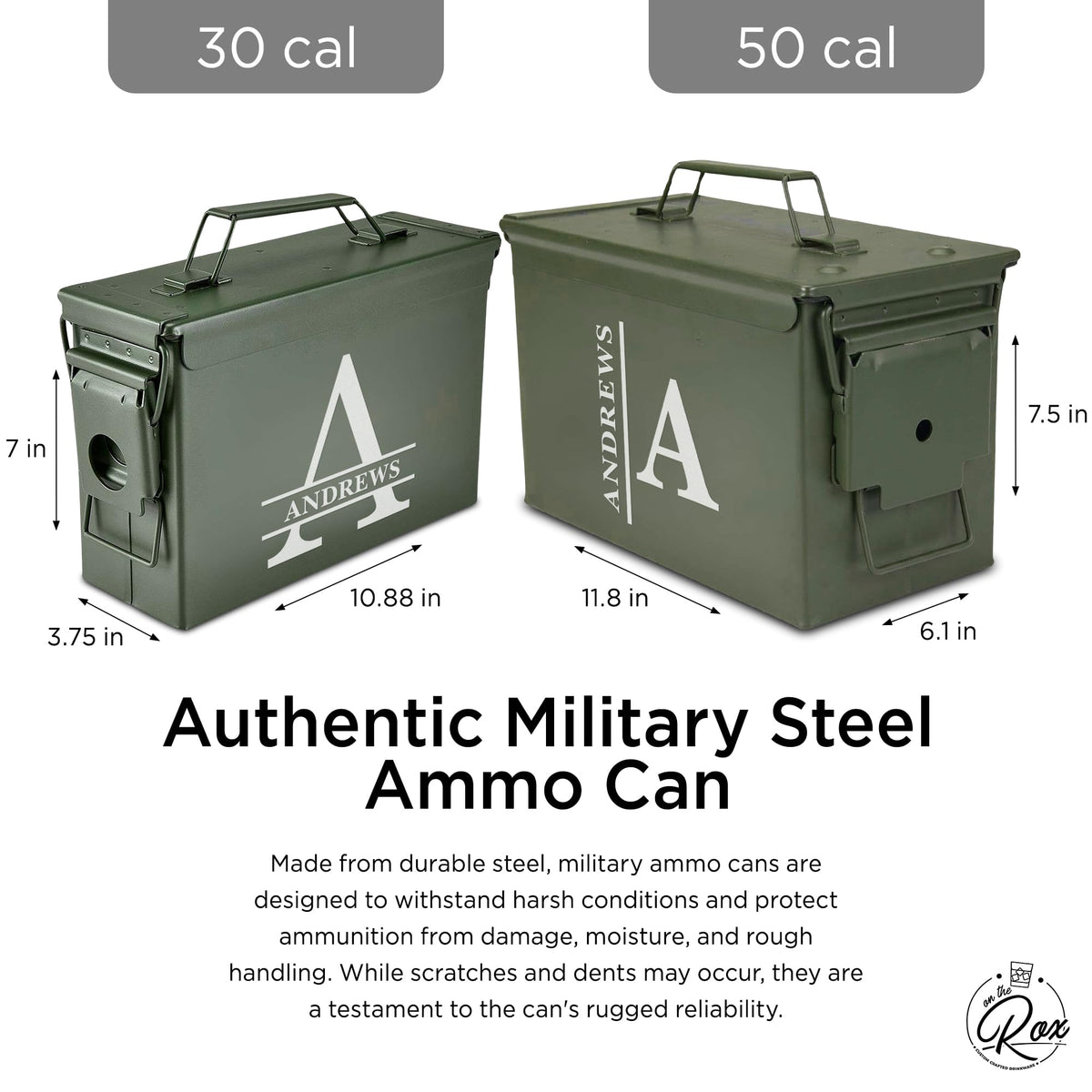 Personalized Ammo Box For Men - Custom Ammo Can Gift Set - Authentic Grade 1 Military Ammo Box Gift For Dad - Birthday Gift For Dad And Husband - Father’s Day Gift For Him - 30 Caliber
