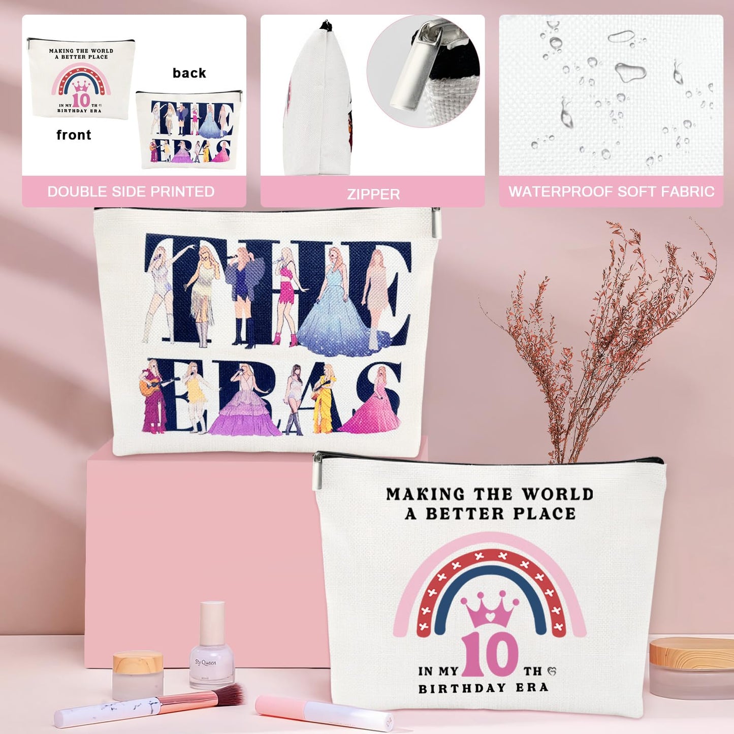 Awfrky Gifts for 10 Year Old Girl, 10 Year Old Girl Birthday Gifts, 10th Birthday Gift for Girls Ideas for Daughter, Sister, Niece, Granddaughter, Popular Double Digits Birthday Gift for Teen Girls
