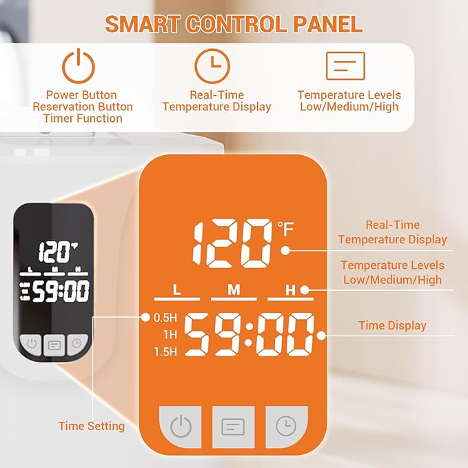 Senfot 20L Towel Warmer for Bathroom with Timer Function, Temperature Adjustable, LED Display, Auto Shut Off, Even Heated Hot Towel Warmer for Towels, Bathrobe (Flip-Top
