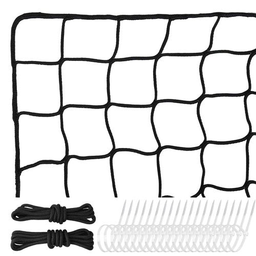 Soccer Net,Heavy Duty Nylon Netting Soccer Ball Stop Netting,Easy to Install Soccer Sport Netting Barrier with Rope and Buckles, Soccer Practice Sports Netting 10ft/15ft/20ft/30ft/40ft