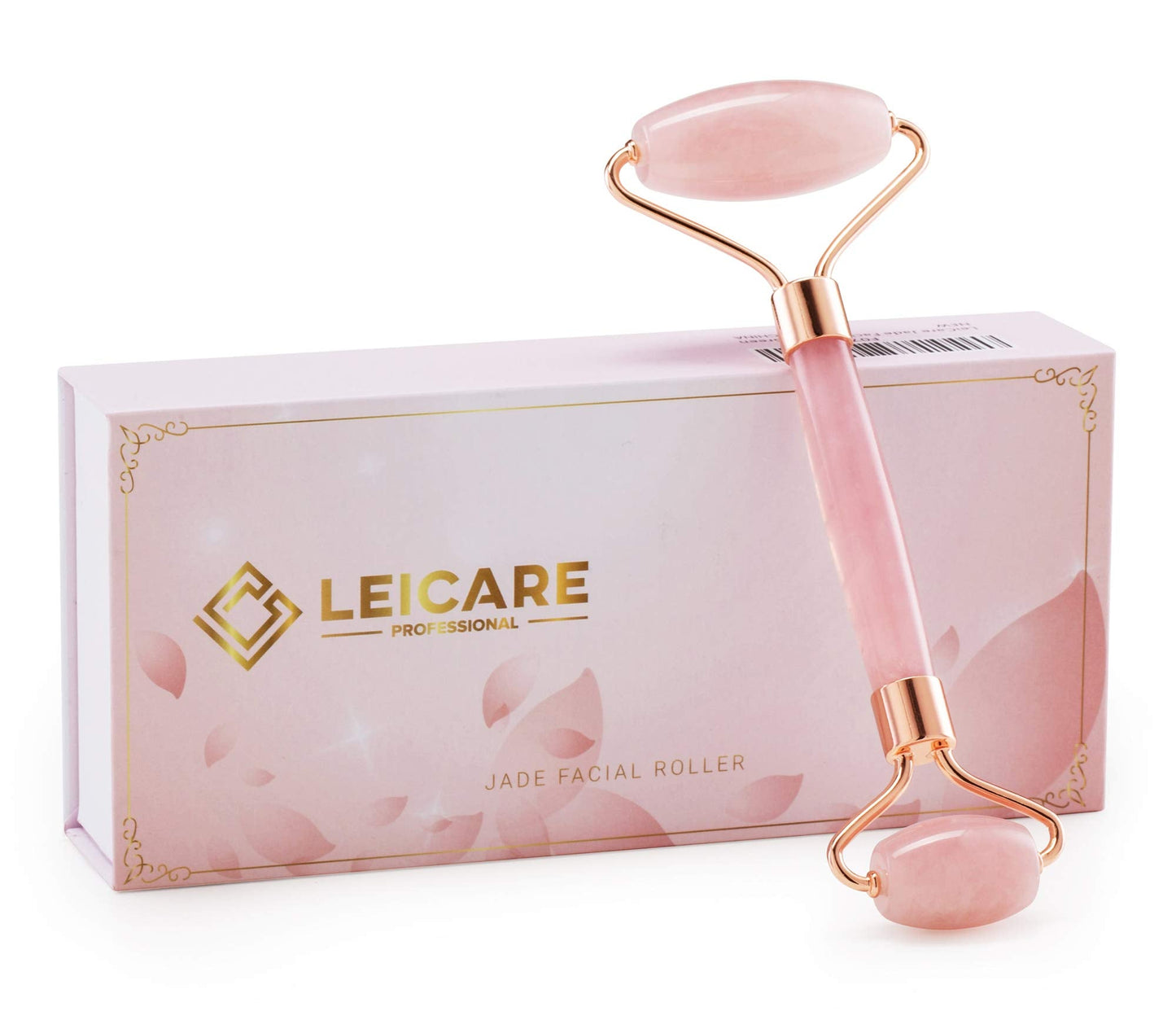 Jade Roller for Face - Rose Quartz Face Roller Skin Care - Stone Facial Roller, Face Massager for Women, Relieve Stress, Remove