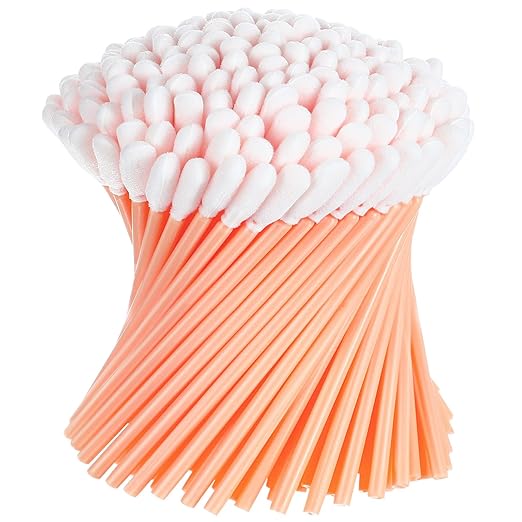 Chinco 200 Pieces Foam Swab Sponge Swab Foam Tips Sponge Stick for Inkjet Printer Print Head Camera Optical Lens Optical Equipment(Light Orange,3.66 Inch)