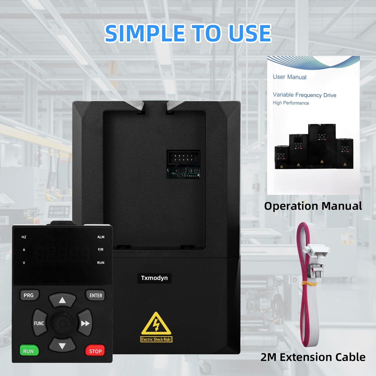 4KW 5HP VFD Variable Frequency Drive, 380V–440V 3 Phase Input & Output, 9A Inverter for Spindle Motor, CNC Router, Pump & Fan Speed Control (0–3200Hz)