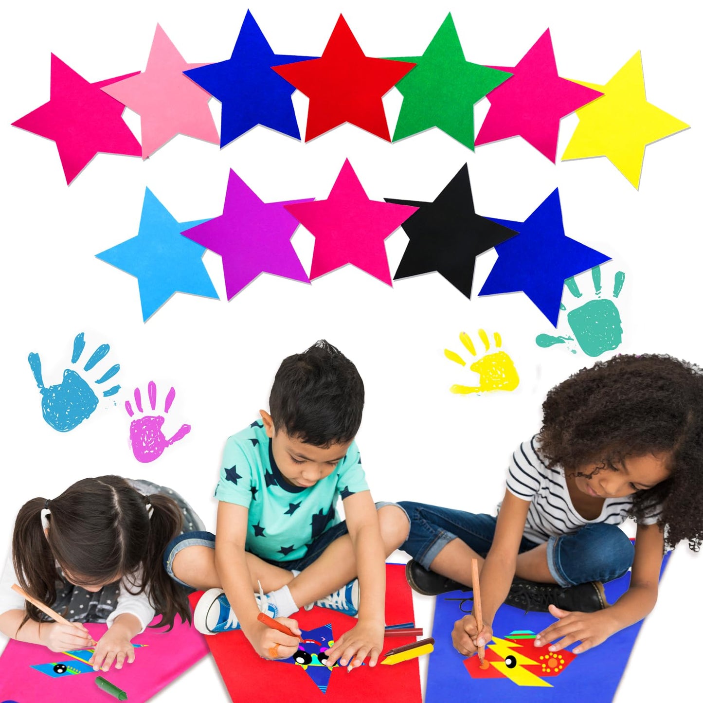 iROLEWIN Star Superhero-Capes and Masks for Kids Bulk 12 Pack Super-Hero Dress-Up Costumes for Girls Boys Party Favors Halloween Gifts