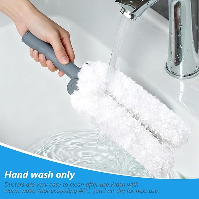 Microfiber Mop, Masthome Microfiber Duster,Cobweb Duster with Adjustable Angle Head, Extendable Duster with 60 " Long Pole, Dusters for Cleaning Ceiling Fan, High Ceiling, Furniture