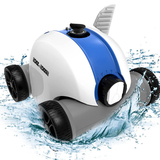 (2023 Upgrade) Rock&Rocker Cordless Robotic Pool Cleaner，Pool Vacuum with Dual-Drive Motors, Up to 90 Mins Runtime, Powerful Suction, Cleaning for Above or Inground Pools up to 861 Sq Ft, Blue