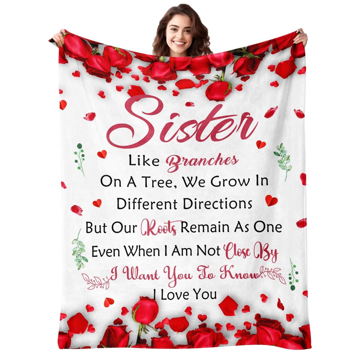 Sister Birthday Gifts - Gifts for Sister Birthday from Sisters Brother - Best Sisters Ever Present for Women - Christmas Mothers Day Valentines Day Gift for Sister‘s Adult - Throw Blanket 50" x 60"