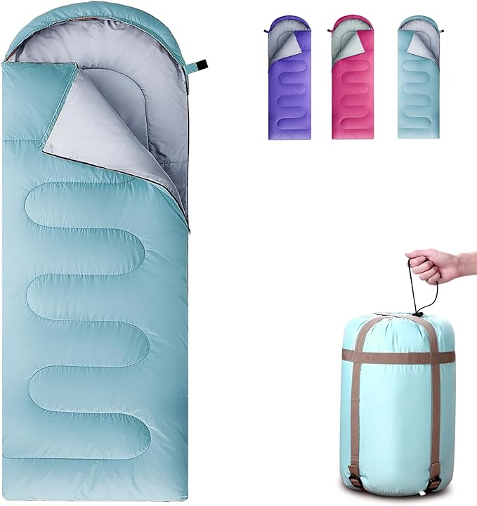 COLIKESEA Sleeping Bags for Adults, Teens & Kids - Use for 3-4 Seasons, Warm & Cold Weather - Lightweight,Waterproof, Use ...