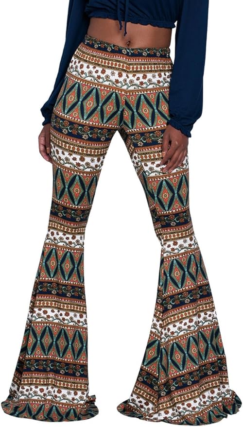 Herose Tall Ladies Soft Flared Leggings Pants Floor Length S-2XL