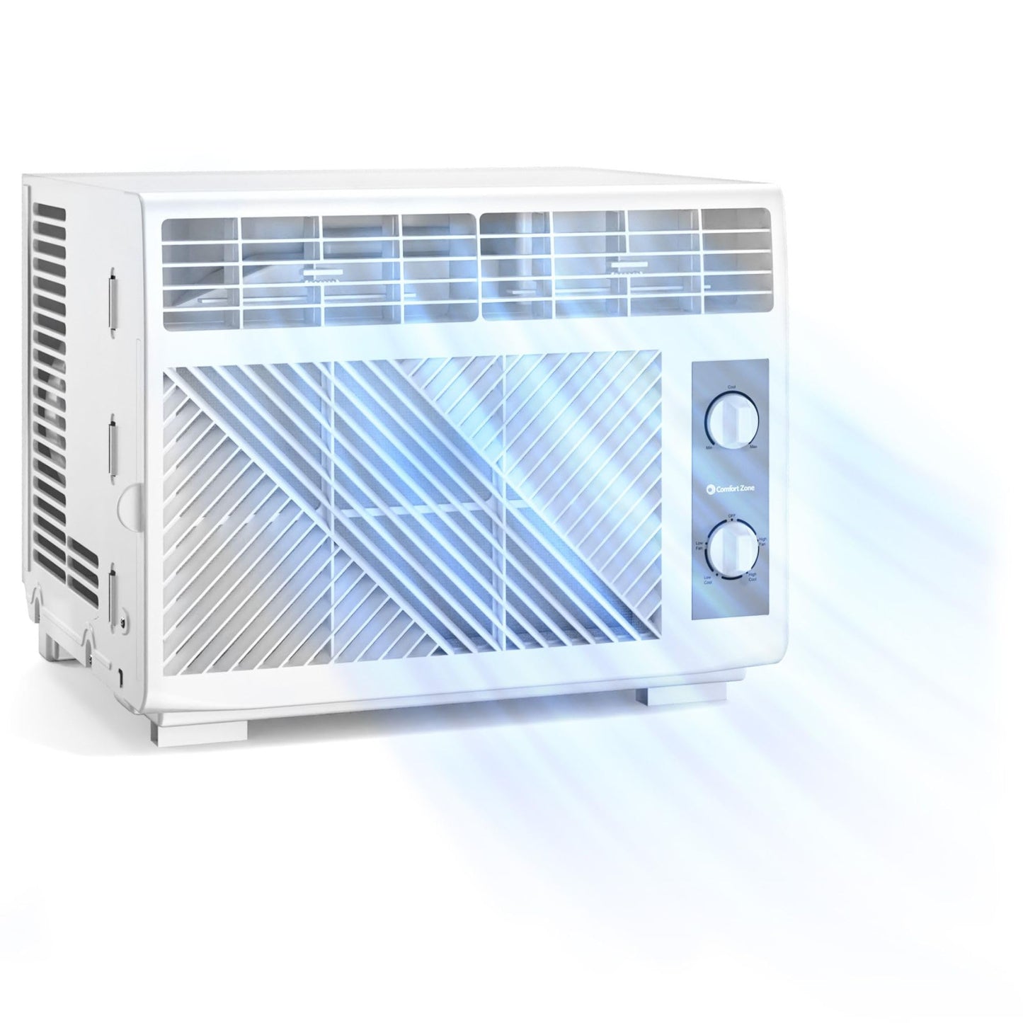 Comfort Zone Window Mounted Room Air Conditioner, 5,000 BTU, 7 Temperature Settings, 2 Fan Modes, Cool up to 150 Sq. Ft., Washab
