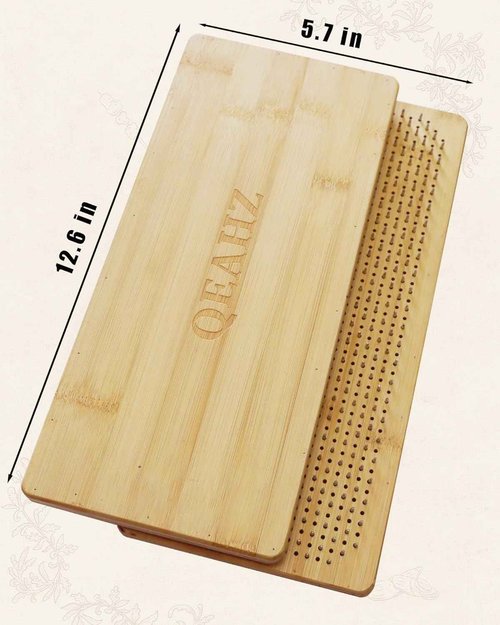 QEAHZ Sadhu Board - 8mm, Large Size, for Beginners, Nail Boards for feet, for Yoga and Meditation, Acupuncture Foot Massage