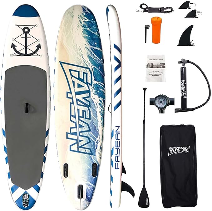 Inflatable Paddle Board,Stand Up Paddle Board,Anti-Slip EVA Deck,Complete SUP Accessories for All Skill Levels,Widened Pad...