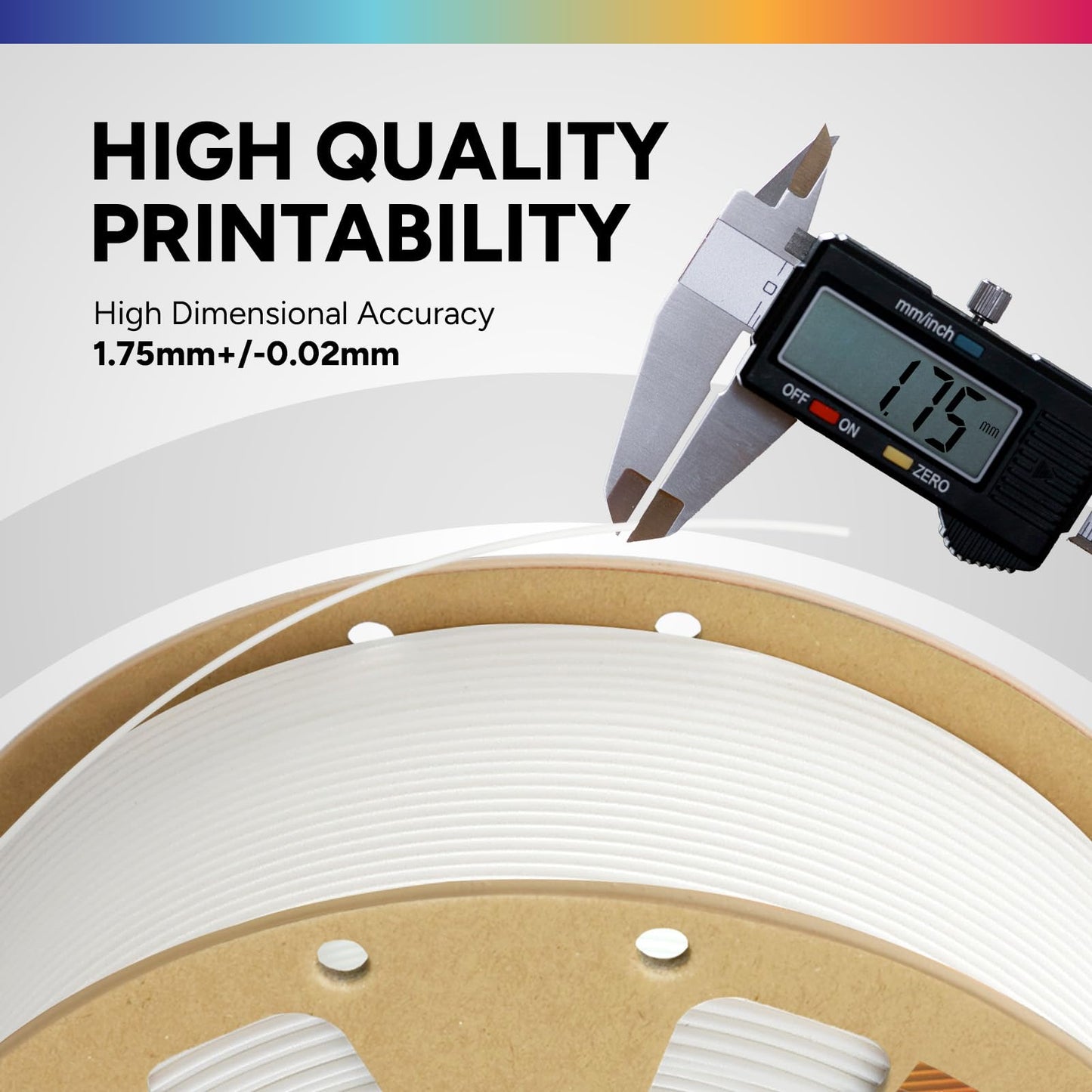 Overture Pla Filament 1.75Mm Pla 3D Printer Filament, 1Kg Cardboard Spool (2.2Lbs), Dimensional Accuracy +/- 0.02Mm, Fit Most Fd