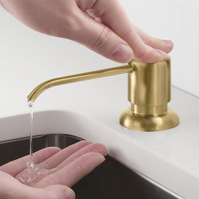 KRAUS Boden Kitchen Soap and Lotion Dispenser in Spot Free Antique Champagne Bronze, KSD-53SFACB