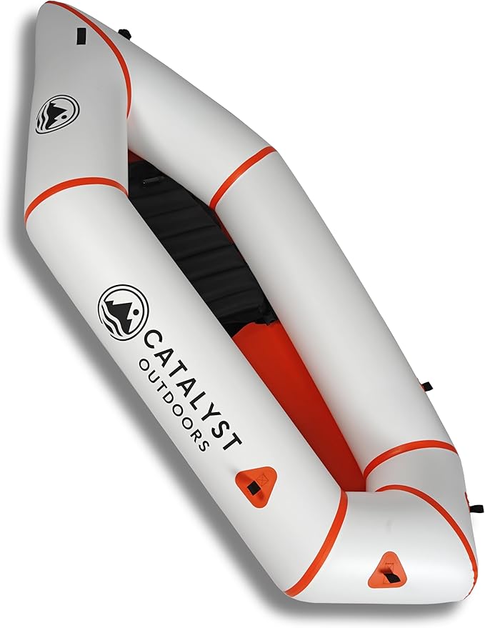 Catalyst Outdoors Ultra-Lightweight Inflatable Kayak for Adults & Kids - 1 Person Packraft, Durable TPU, Compact, Rapid In...