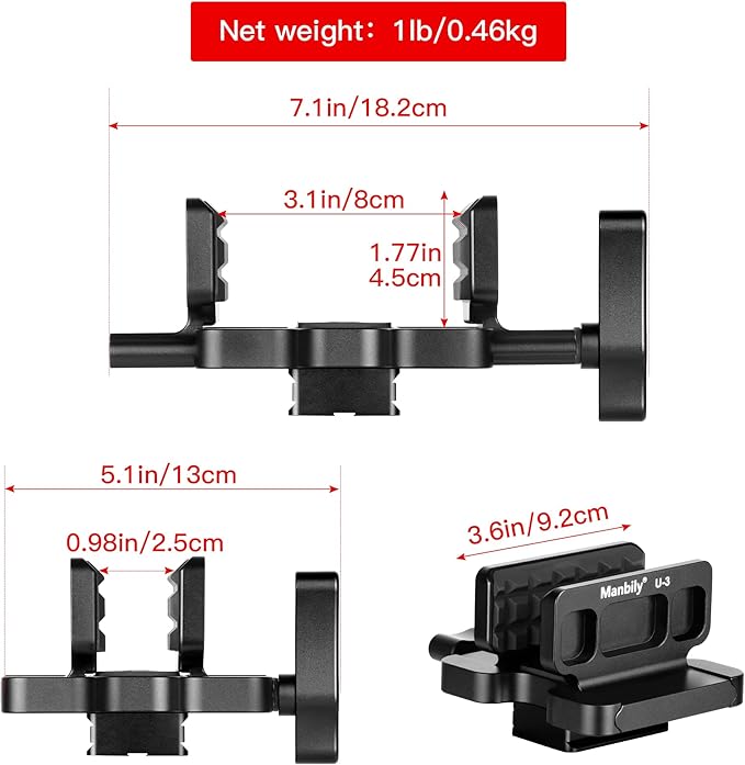 Manbily Shooting Rest Saddle for Hunting Shooting Stick Tripods Bipods Monopods Stand-Black(U-3)