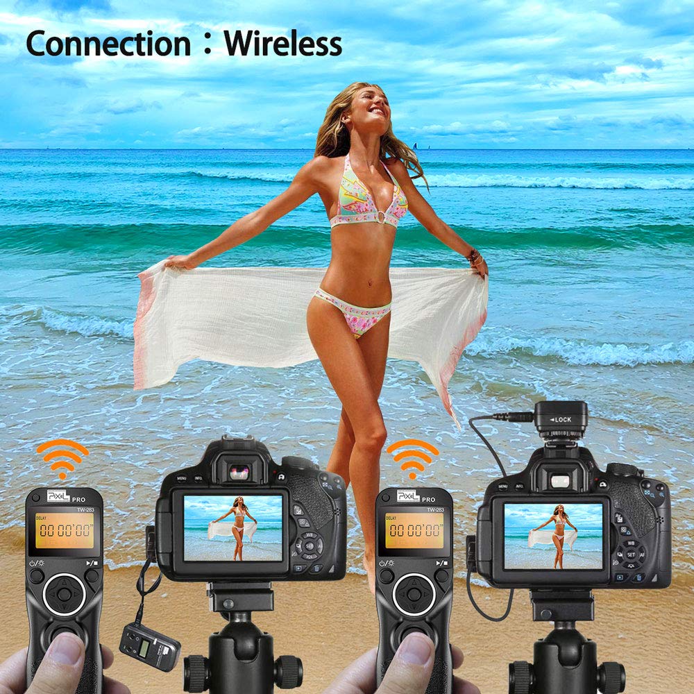 Pixel Tw-283 E3 Wireless Shutter Release Cable Wired Remote Control Compatible Compatible For Canon Xt Xti Xs Xsi T1I T2I T3 T3I