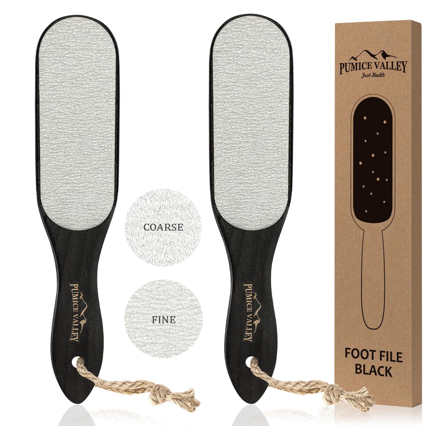 2 Pack Pumice Stone Foot File - New Japanese Double-Sided Foot File - Callus Remover for Feet - Foot Scraper - Exfoliating Brush