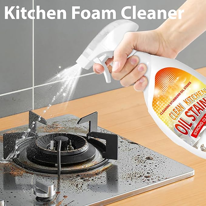 wuliao FIELL Clean Kitchen Oil Stains Spray, Naivetu Heavy-Duty Kitchen Degreaser Foam Cleaner, Multi functiona Foam Cleaner Spray (1)