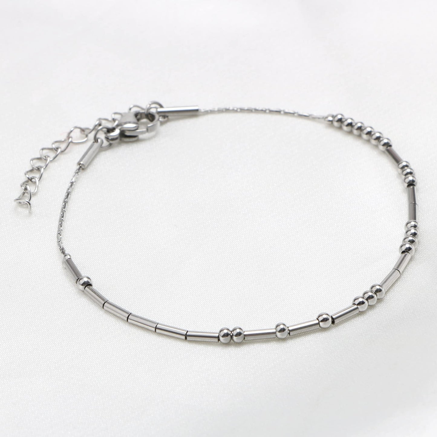 JoycuFF Aunt Bracelet Gifts for Women Morse Code Bracelets for Women Mother Mom Mothers Day Birthday Christmas Stianless Steel J